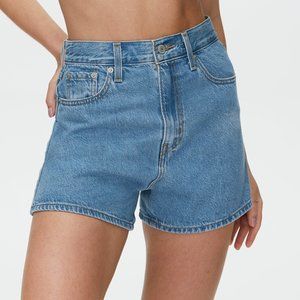 NWT Levi's Premium Super High Rise / High Loose Denim Blue Shorts